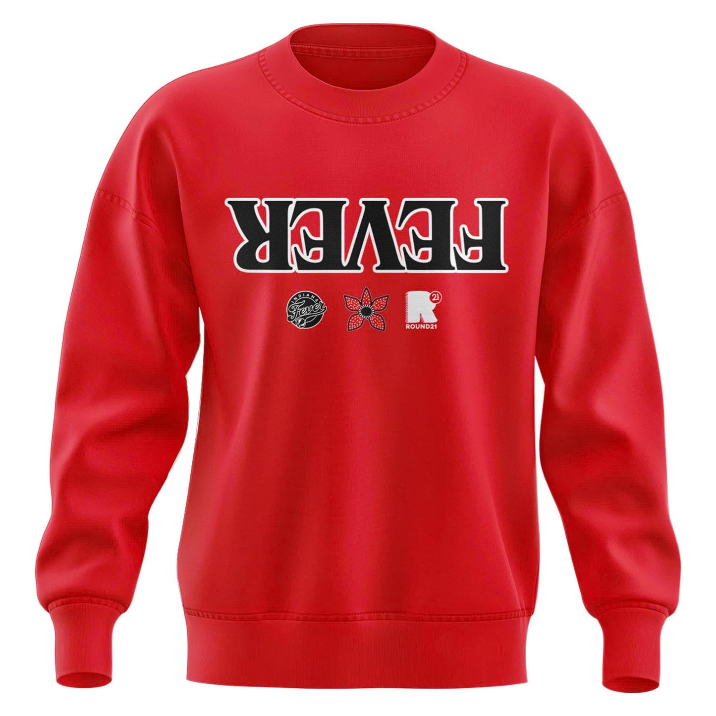 Exclusive Indiana Fever Stranger Things Rebel Swingman Sweatshirt Red