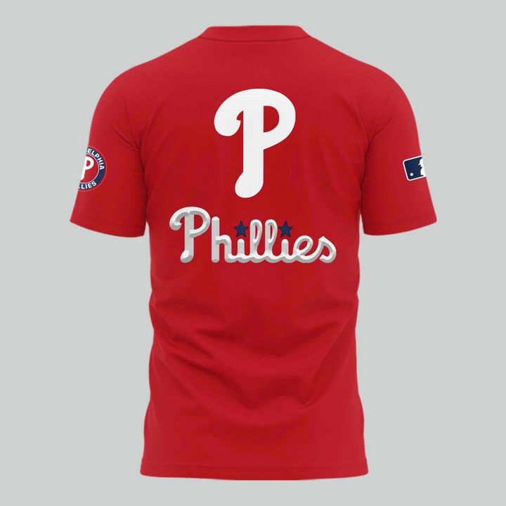 Special New October Ready 2025 Postseason Clinched Uniform Philadelphia Phillies Red T-Shirt