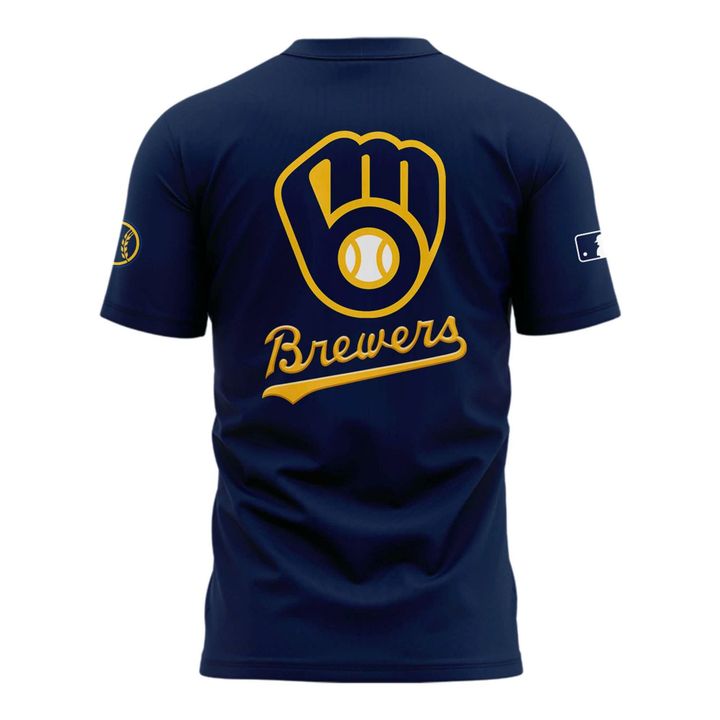 Special New October Ready 2025 Postseason Brewers Uniform Navy T-Shirt