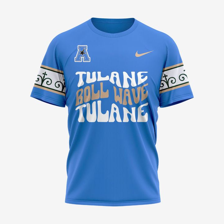 Tulane Green Wave football City Edition Roll Wave T-Shirt EST 1893
