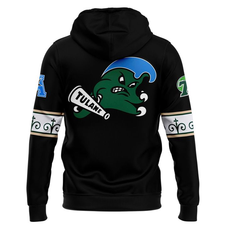 Tulane Green Wave Football City 2025 Edition Hoodie Black