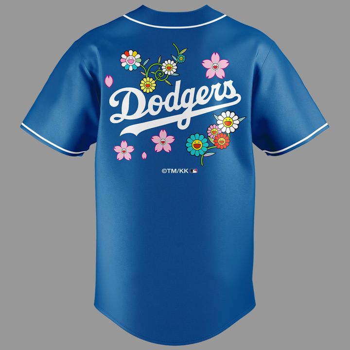 Takashi Murakami x LA Dodgers World Series Champions 2025 Baseball Jersey Blue