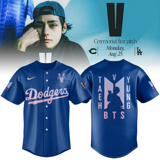 V BTS x Los Angeles Dodgers Jersey Special Version