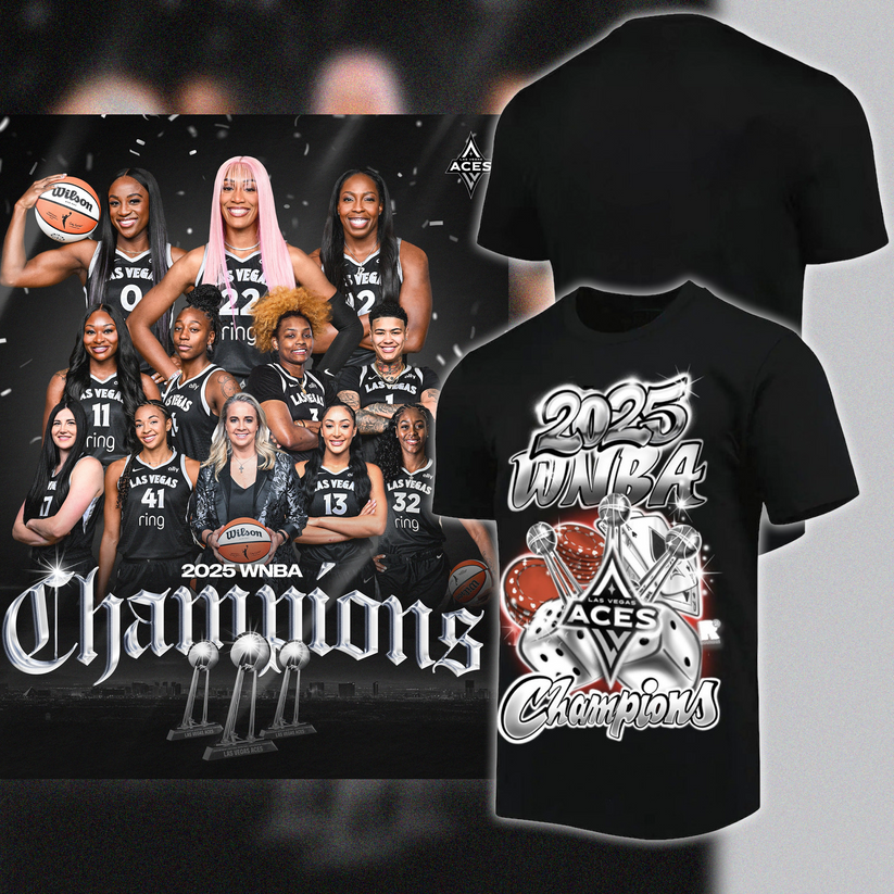 Exclusive Release T-Shirt Las Vegas Aces 2025 WNBA Finals Champions Black
