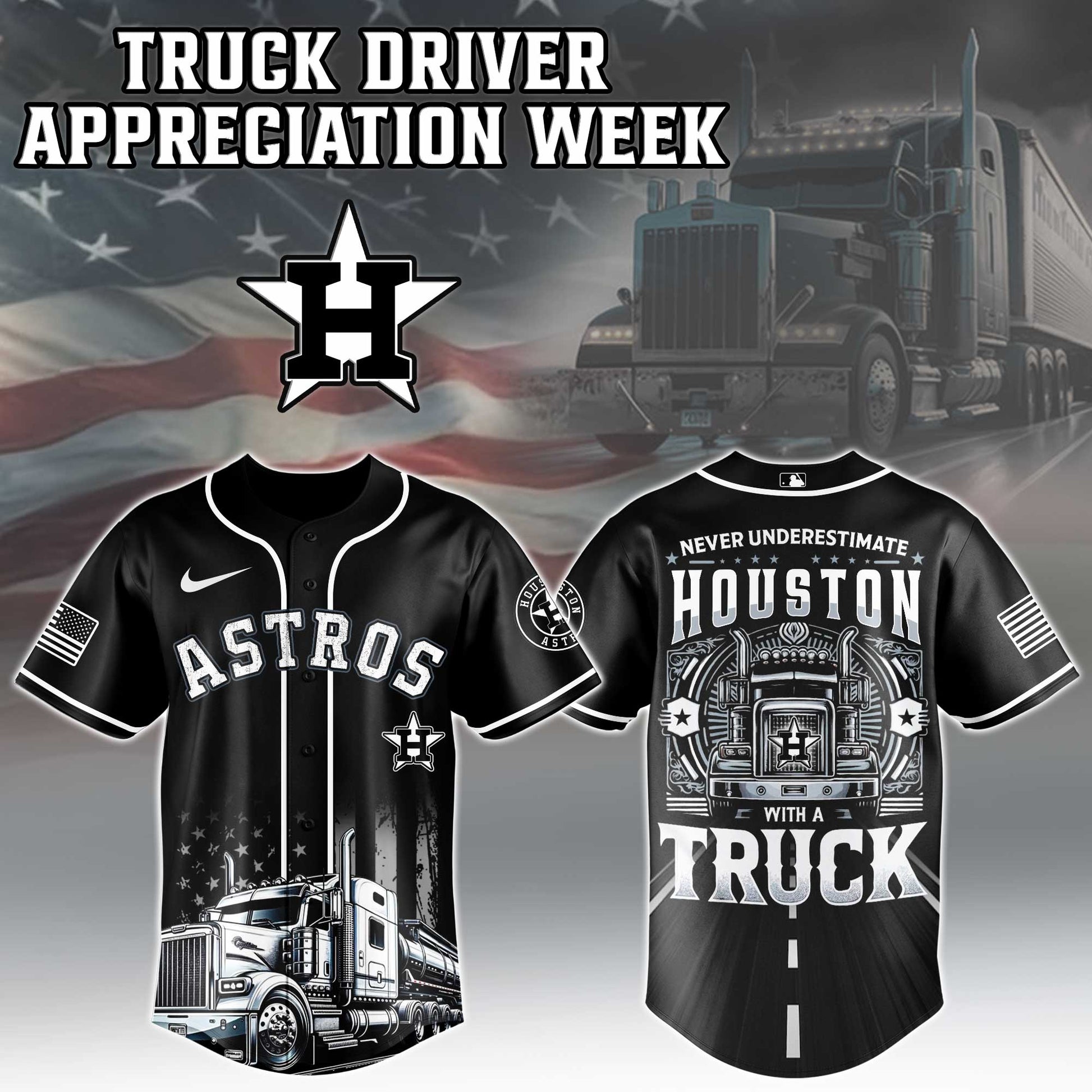 Houston Astros Nation Truck Driver Appreciation Week Limited Edition Jersey 2025