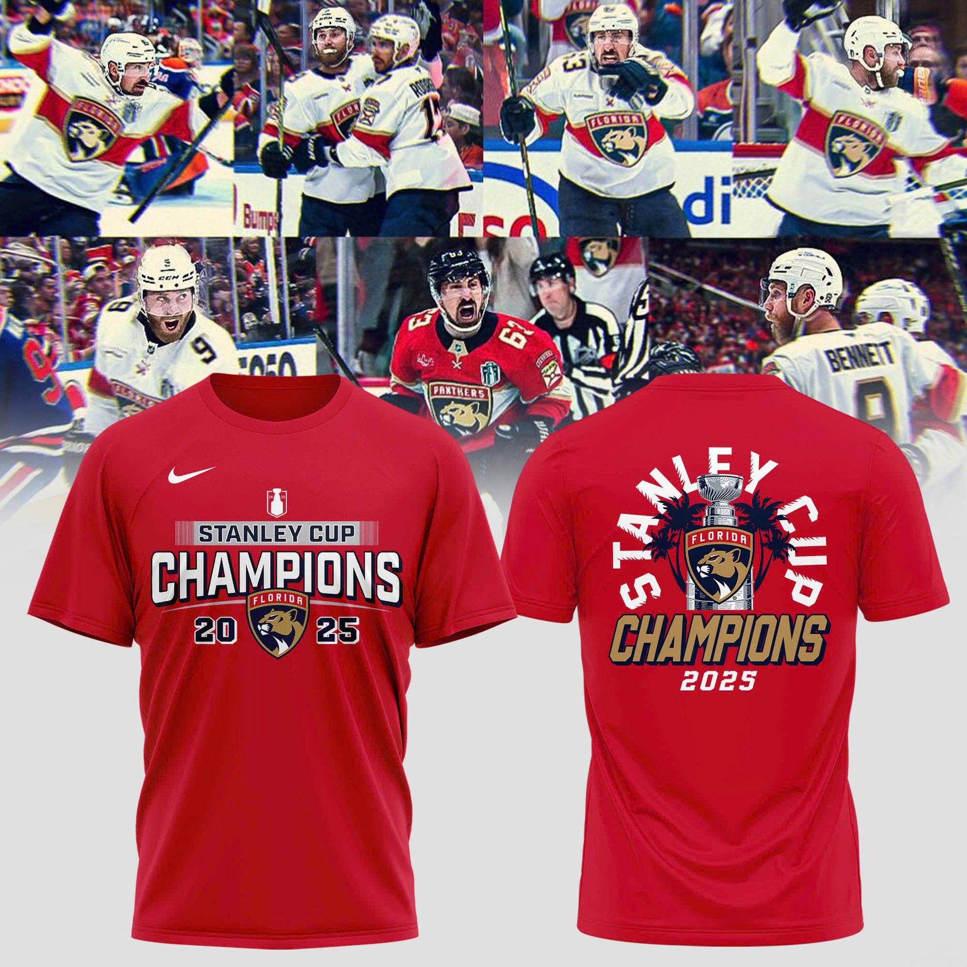 Special Edition Florida Panthers Back-To-Back Stanley Cup Champions 2025 T-Shirt