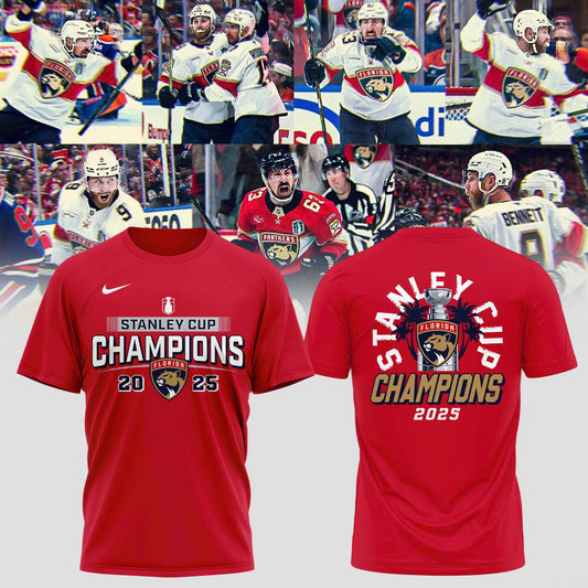 Special Edition Florida Panthers Back-To-Back Stanley Cup Champions 2025 T-Shirt