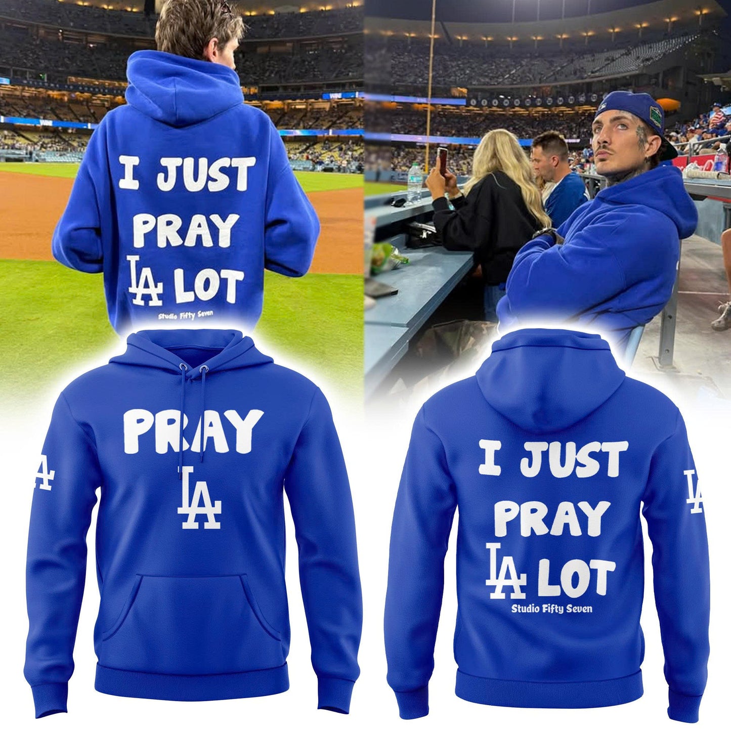 "I Just Pray LA Lot" LA Dodgers Hoodie