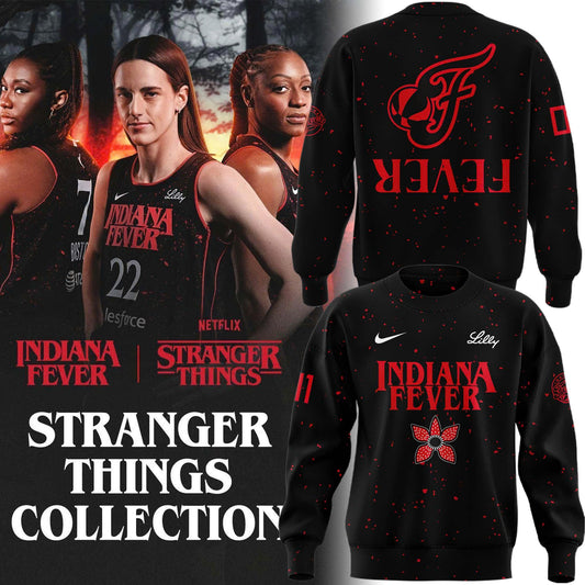 Indiana Fever Stranger Things Rebel Swingman Limited Edition Black Sweatshirt