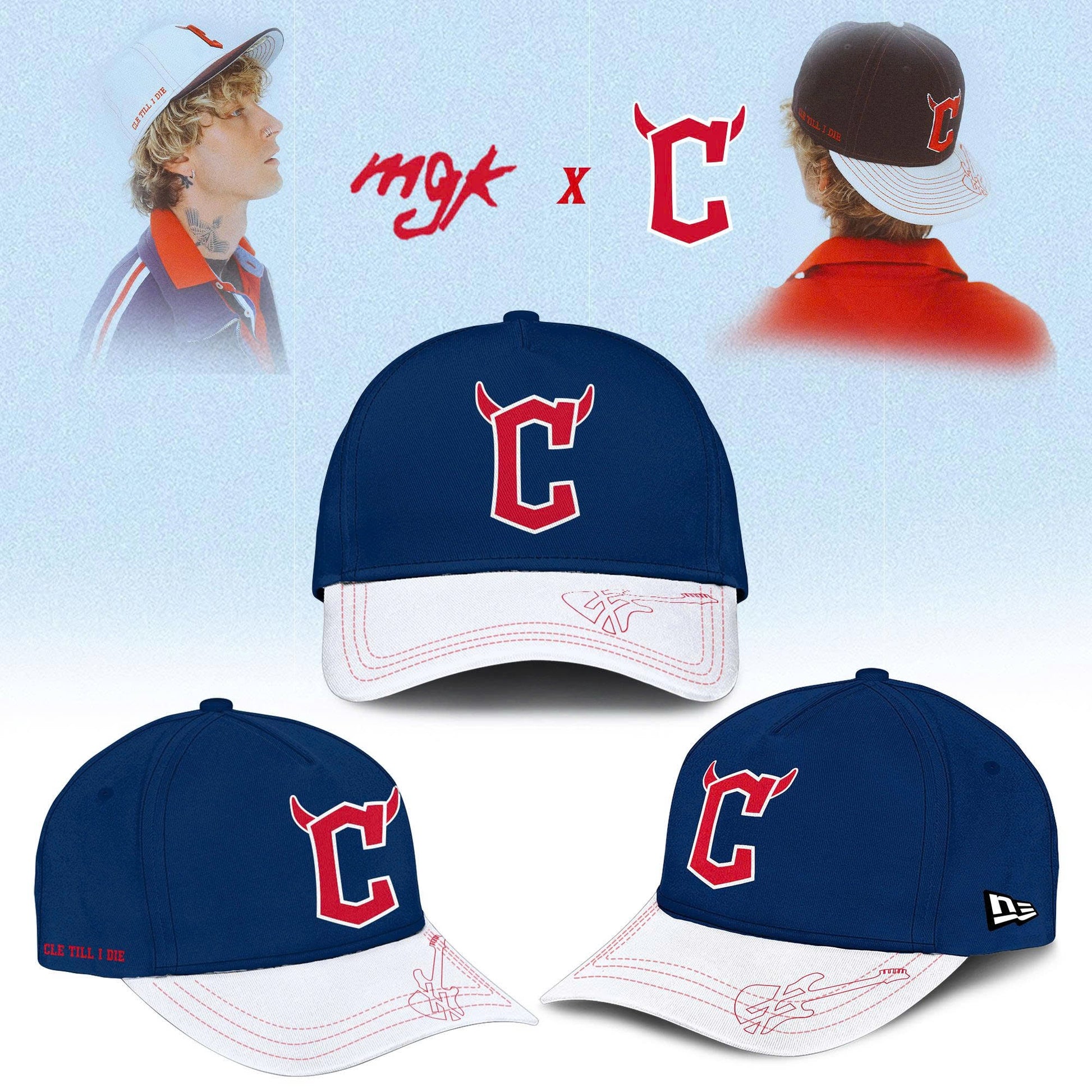 Cleveland Guardians x Mgk 2025 Limited Baseball Hoodie Navy