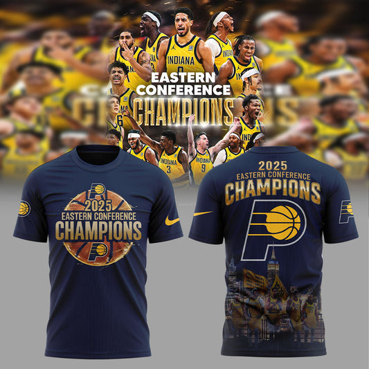 Indiana Pacers EASTERN CONFERENCE CHAMPIONS 2025 T-Shirt
