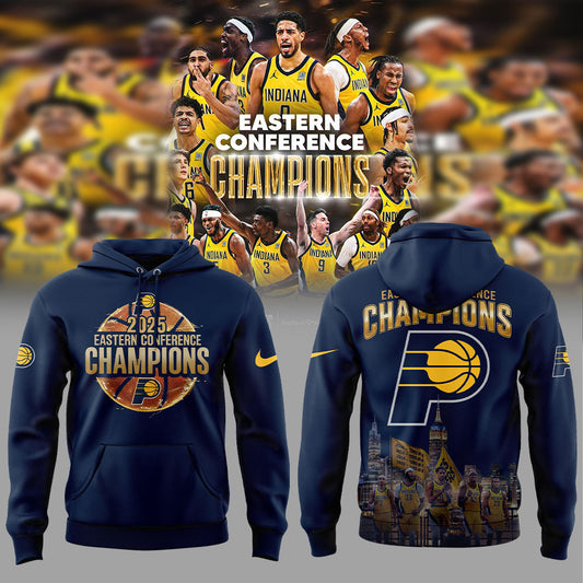 Indiana Pacers EASTERN CONFERENCE CHAMPIONS 2025 Hoodie
