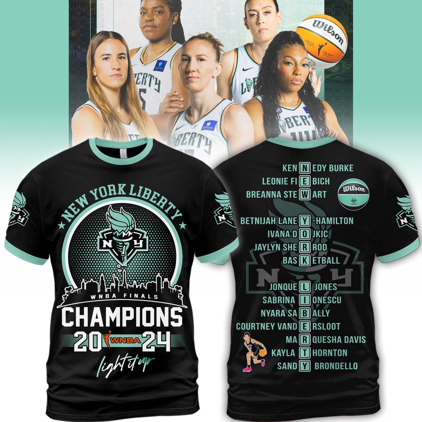 2024 WNBA Champions New York Liberty Hoodie - NY Liberty Champions Light It Up Shirt - High-end Gear For Fan - Unique Christmas Gift Idea