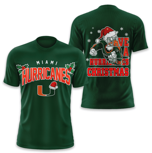 Limited Edition Miami Hurricanes T-Shirt For Christmas - Miami Hurricanes Premium Shirt For Real Fan - Hurricanes Merch