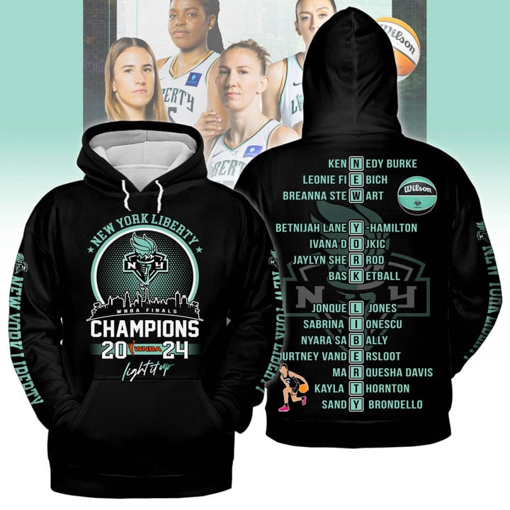 2024 WNBA Champions New York Liberty Hoodie - NY Liberty Champions Light It Up Shirt - High-end Gear For Fan - Unique Christmas Gift Idea