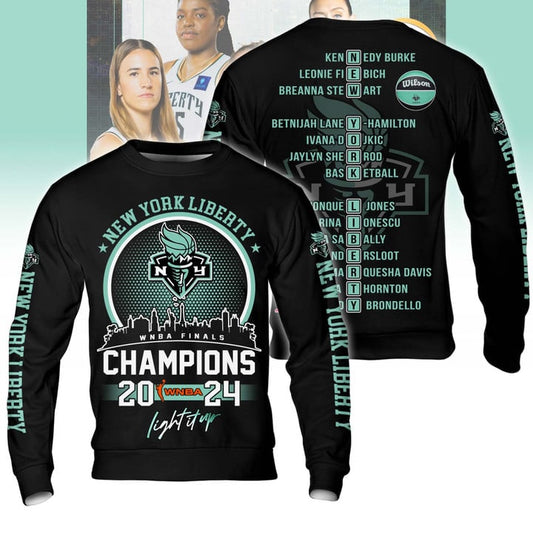 2024 WNBA Champions New York Liberty Hoodie - NY Liberty Champions Light It Up Shirt - High-end Gear For Fan - Unique Christmas Gift Idea