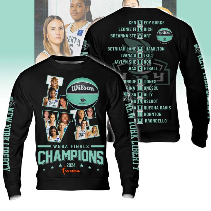 2024 WNBA Champions New York Liberty Hoodie - NY Liberty Champions LOVE Shirt - High-end Gear For Fan - Unique Christmas Gift Idea