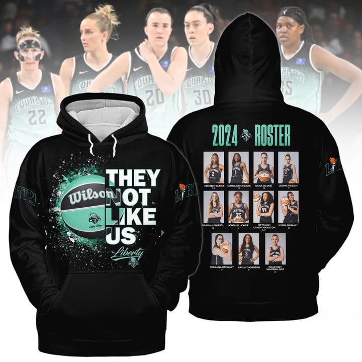 2024 WNBA Champions New York Liberty Hoodie - They Not Like Us NY Liberty Champions Black Shirt