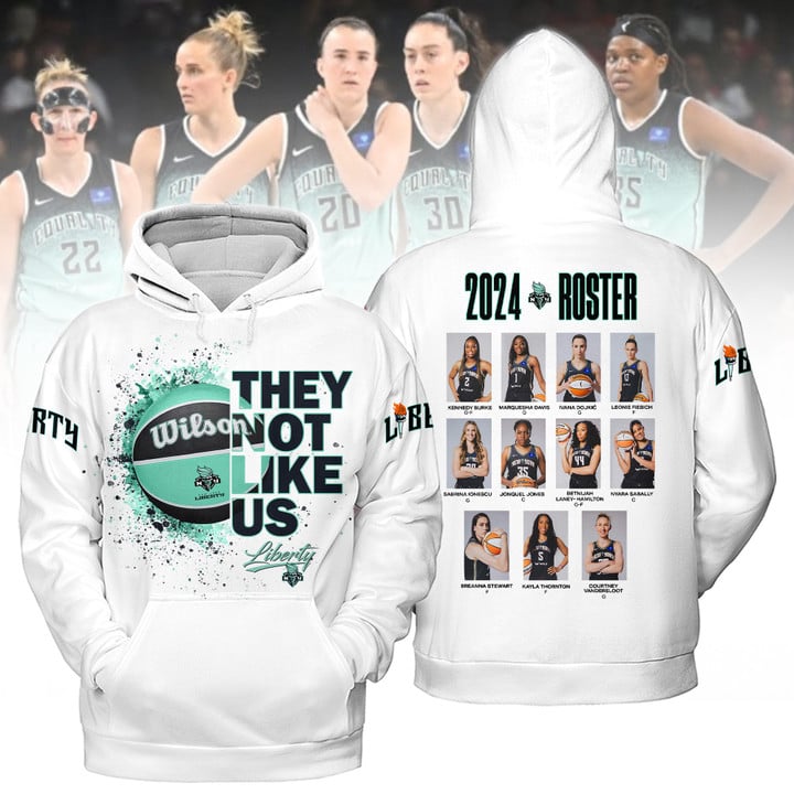 2024 WNBA Champions New York Liberty Hoodie - They Not Like Us NY Liberty Champions White Shirt