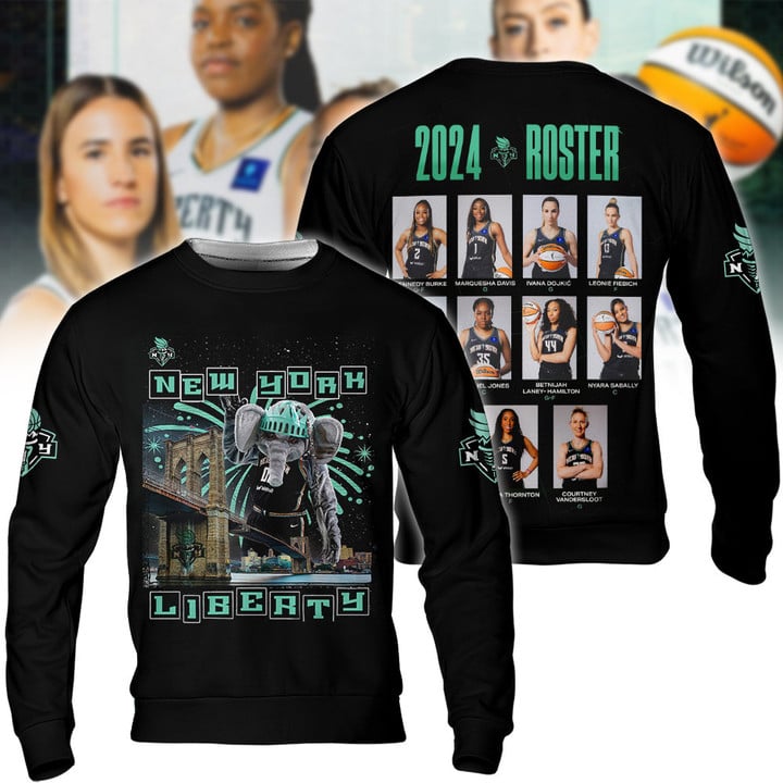 2024 WNBA Champions New York Liberty Hoodie - NY Liberty Champions Black Elephant Shirt - High-end Gear For Fan - Unique Christmas Gift Idea