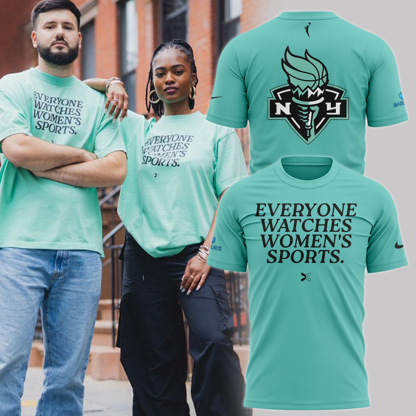 2024 WNBA Champions New York Liberty T-shirt Jogger & Cap Everyone Watches NY Liberty Made History Ruby Set