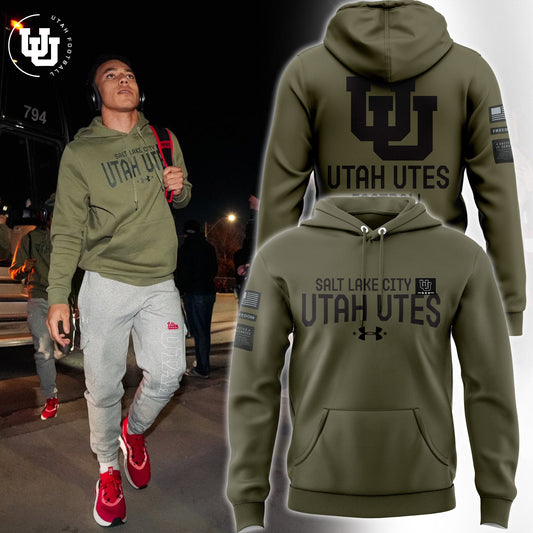 Utah Football Camo 2024 Salute to Service Club Fleece Pullover Hoodie