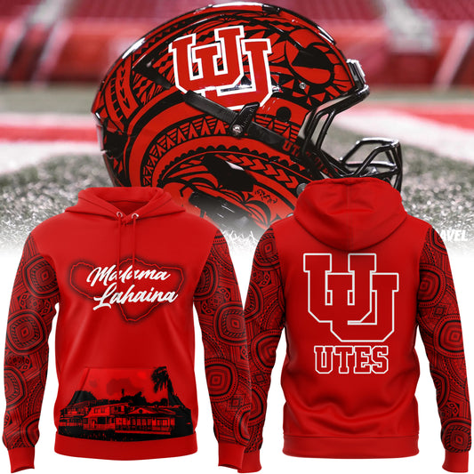 Special New Malama Lahaina Utah Utes Football Hoodie