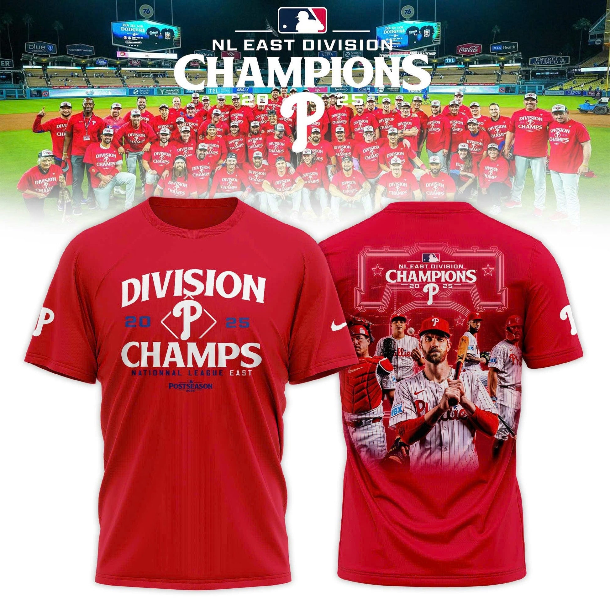 Philadelphia Phillies T-Shirt BACK-TO-BACK NL EAST CHAMPIONS