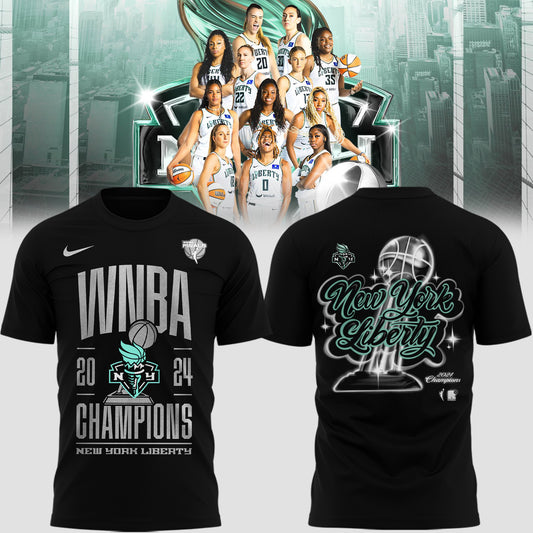 Hight-End WNBA Champions New York Liberty T-shirt Jogger & Cap NY Liberty History Made Champions 2024 Set