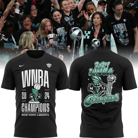 2024 WNBA Champions New York Liberty T-shirt Jogger & Cap New Release NY Liberty Black Set