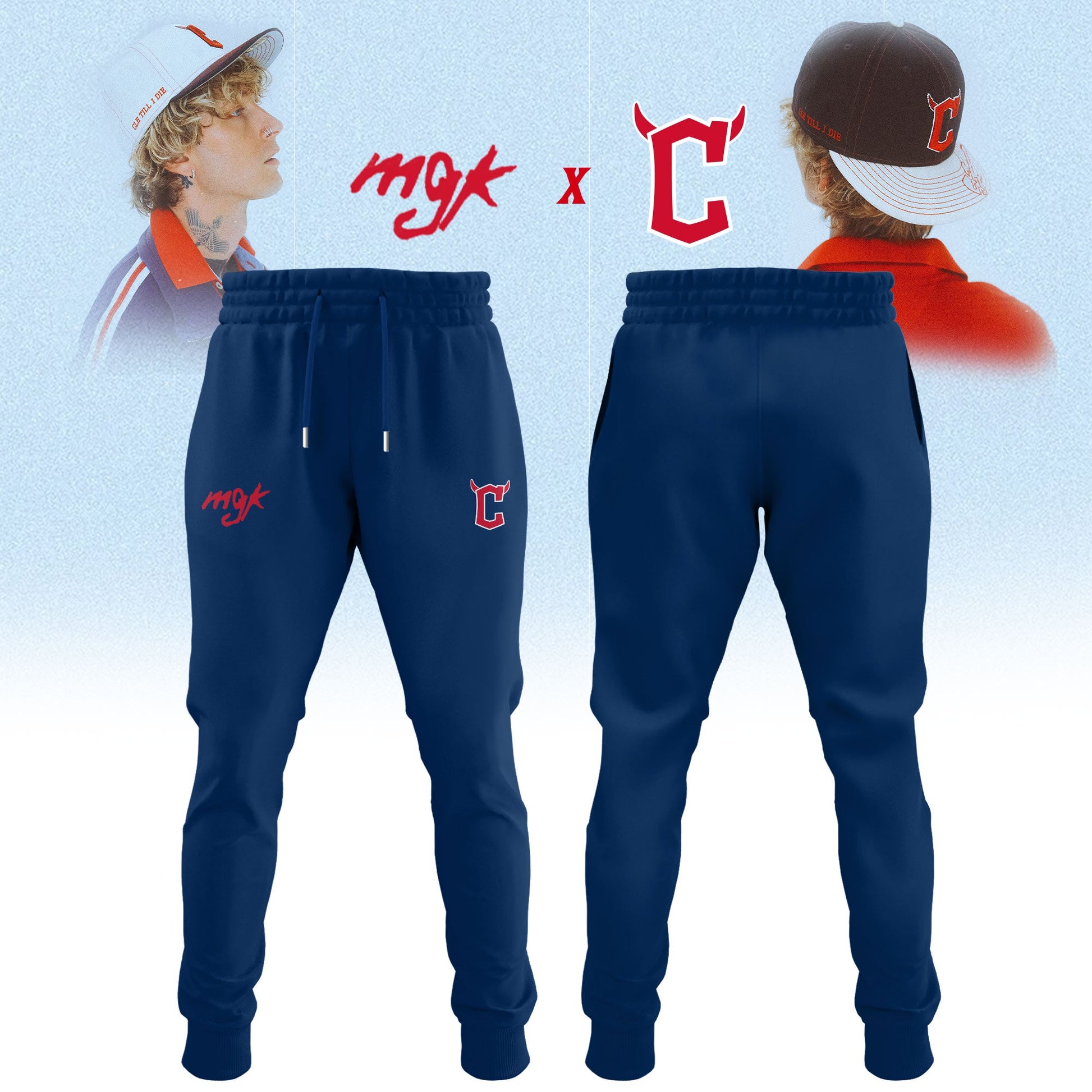 Cleveland Guardians x Mgk 2025 Limited Baseball T-Shirt Navy