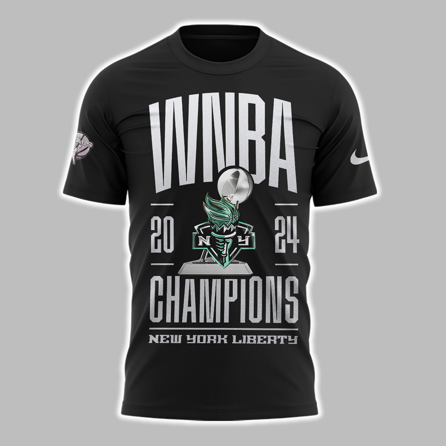 2024 WNBA Champions New York Liberty T-shirt Jogger & Cap NY Liberty Silver Champions High-end Set