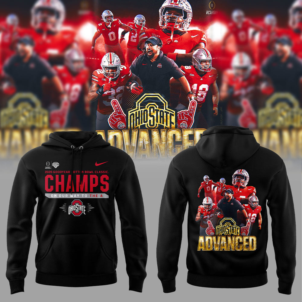 Ohio State Football ARE 2025 COTTON BOWL CHAMPIONS Black Hoodie - Gift For Buckeye Nation