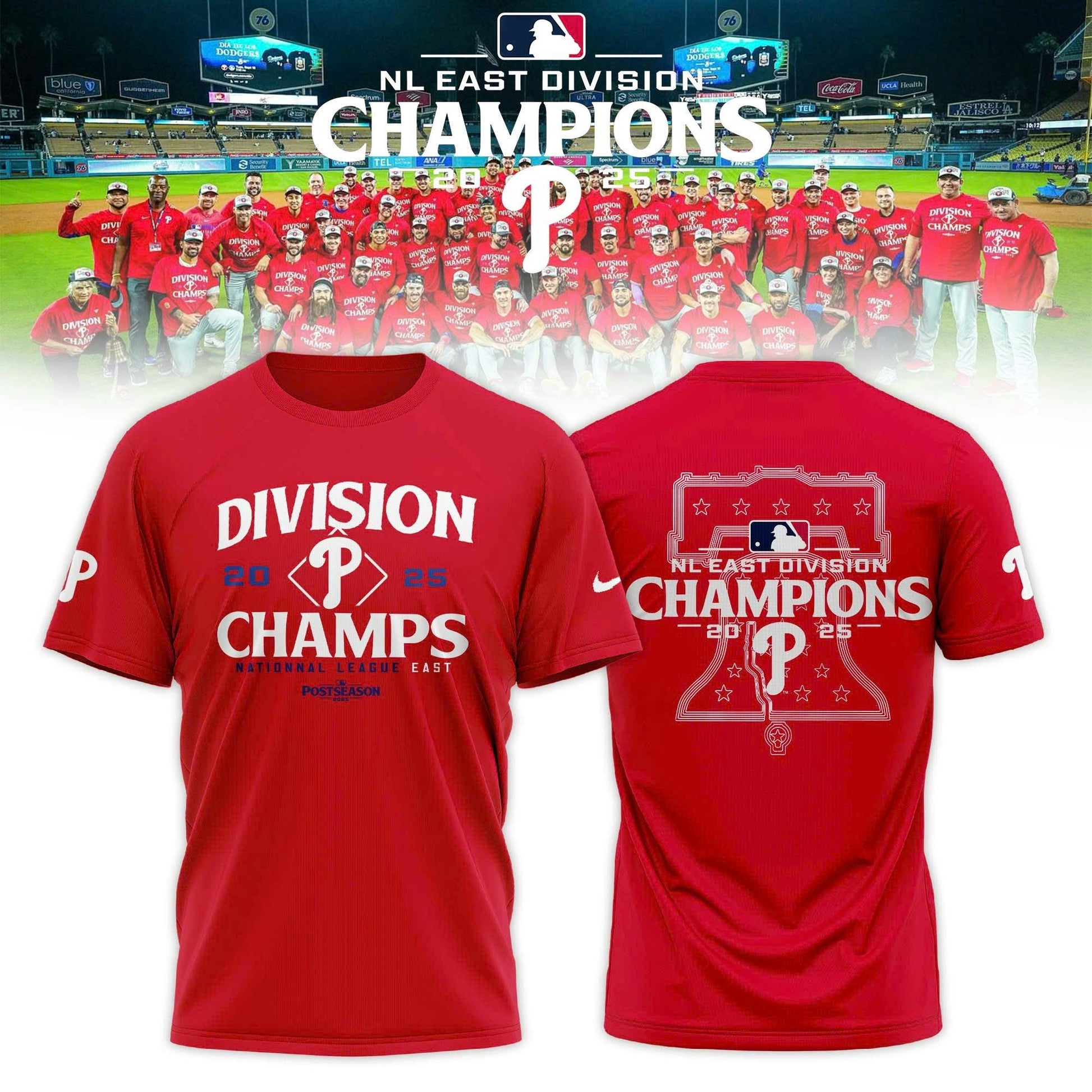 Philadelphia Phillies T-Shirt BACK-TO-BACK NL EAST CHAMPIONS