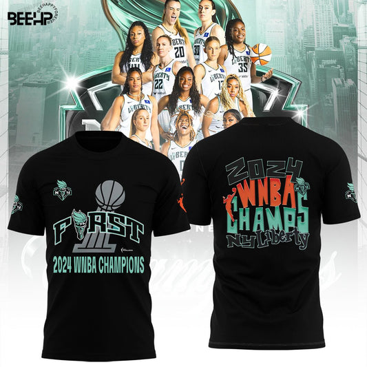 2024 WNBA Champions New York Liberty T-Shirt - NY Liberty History Champions Special Shirt Set NYL01 - Premium Christmas Gift For Real NY Liberty Fan