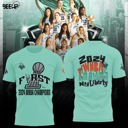 2024 WNBA Champions New York Liberty T-Shirt - NY Liberty History Champions Special Shirt Set NYL05 - Premium Christmas Gift For Real NY Liberty Fan