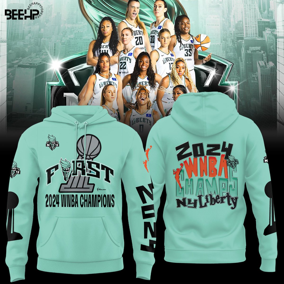 2024 WNBA Champions New York Liberty Hoodie - NY Liberty History Champions Special Set NYL05 - Premium Christmas Gift For Real Fan