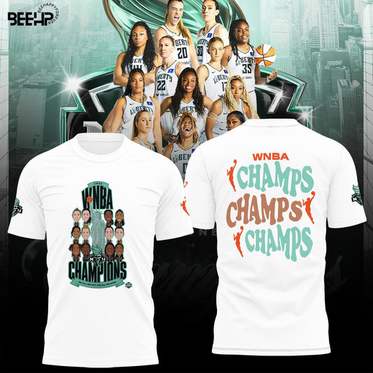 2024 WNBA Champions New York Liberty T-Shirt - NY Liberty History Champions Special Shirt Set NYL09 - Premium Christmas Gift For Real NY Liberty Fan