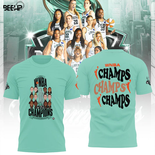 2024 WNBA Champions New York Liberty T-Shirt - NY Liberty History Champions Special Shirt Set NYL04 - Premium Christmas Gift For Real NY Liberty Fan