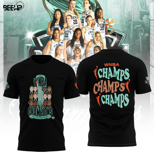 2024 WNBA Champions New York Liberty T-Shirt - NY Liberty History Champions Special Shirt Set NYL03 - Premium Christmas Gift For Real NY Liberty Fan