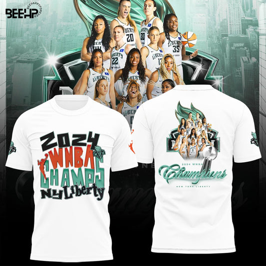 2024 WNBA Champions New York Liberty T-Shirt - NY Liberty History Champions Special Shirt Set NYL08 - Premium Christmas Gift For Real NY Liberty Fan