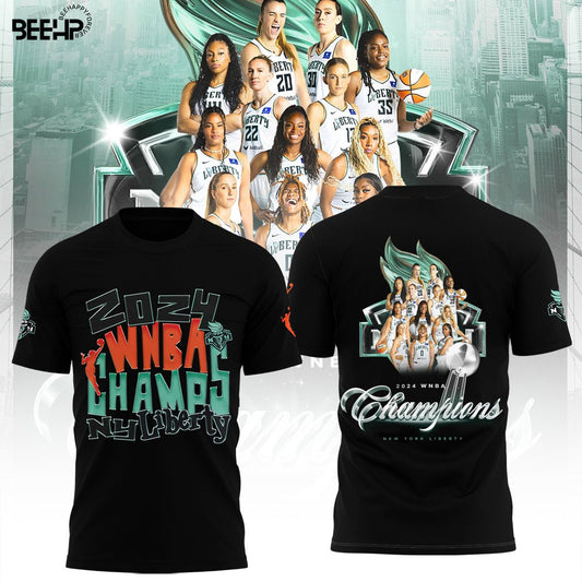 2024 WNBA Champions New York Liberty T-Shirt - NY Liberty History Champions Special Shirt Set NYL02 - Premium Christmas Gift For Real NY Liberty Fan