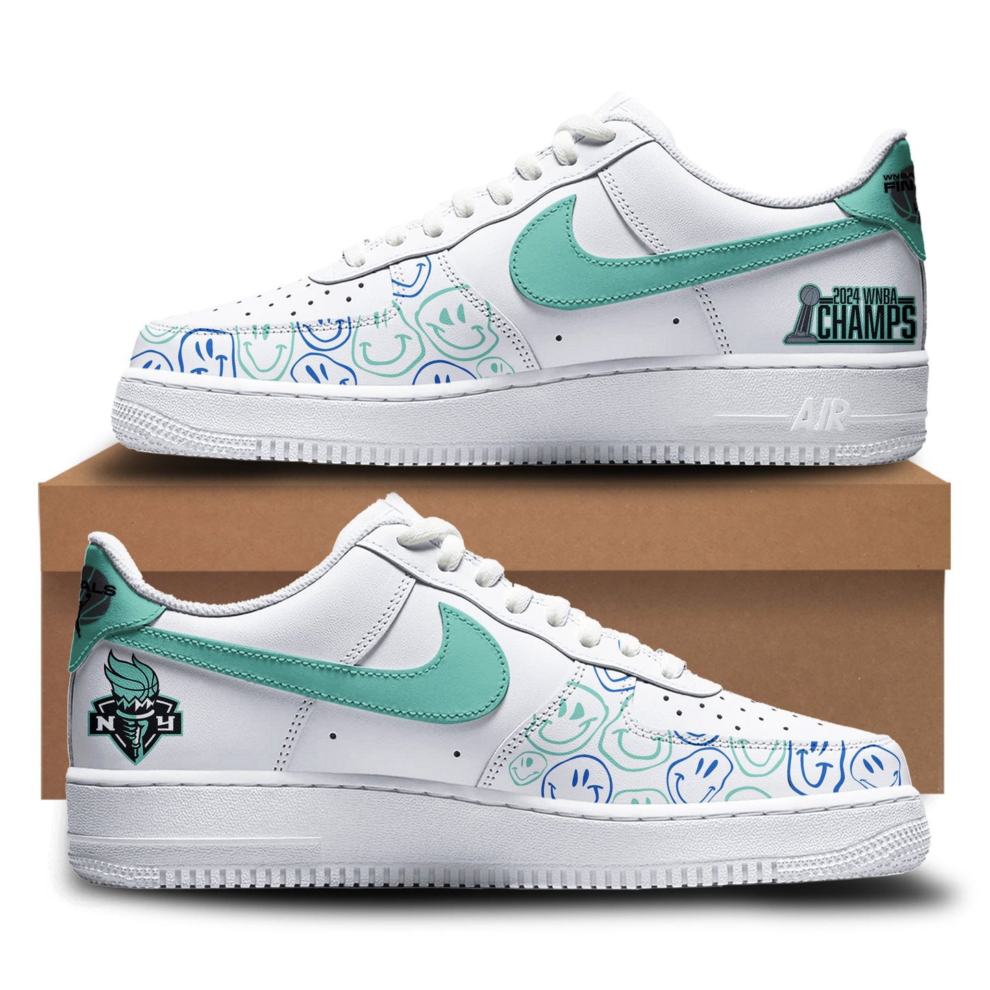 2024 WNBA Champions New York Liberty AF1 Shoe - NY Liberty Champions Sneaker NYL03 - Premium Christmas Gift Idea For NY Liberty Real Fan