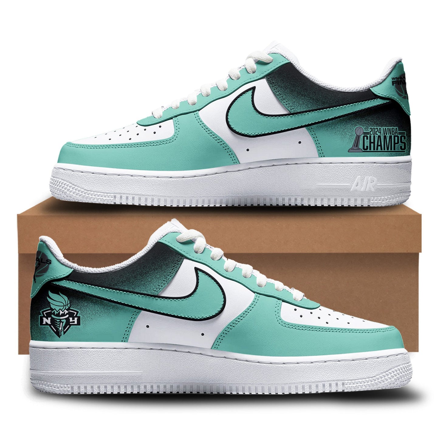 2024 WNBA Champions New York Liberty AF1 Shoe - NY Liberty Champions Sneaker NYL02 - Premium Christmas Gift Idea For NY Liberty Real Fan