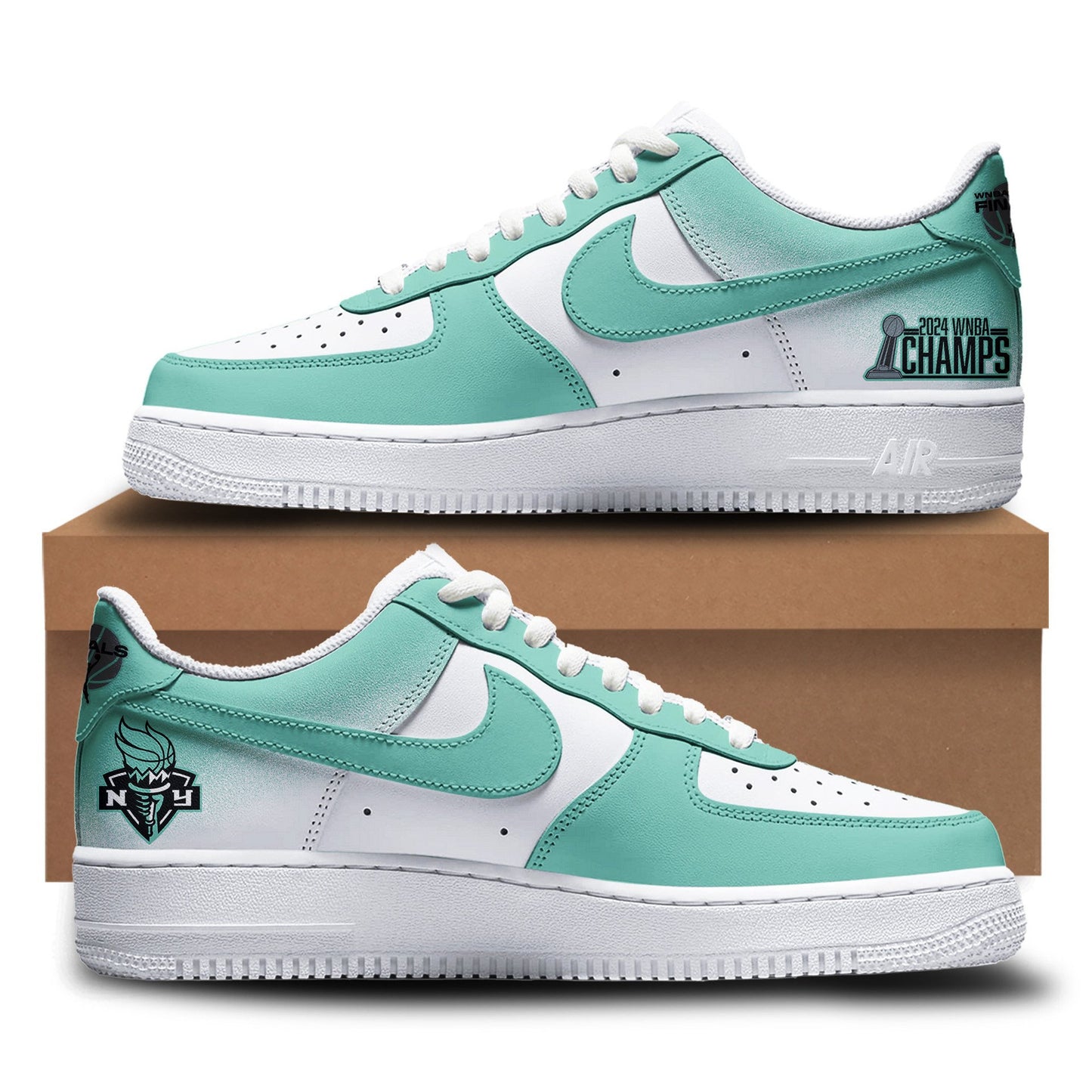 2024 WNBA Champions New York Liberty AF1 Shoe - NY Liberty Champions Sneaker NYL01 - Premium Christmas Gift Idea For NY Liberty Real Fan