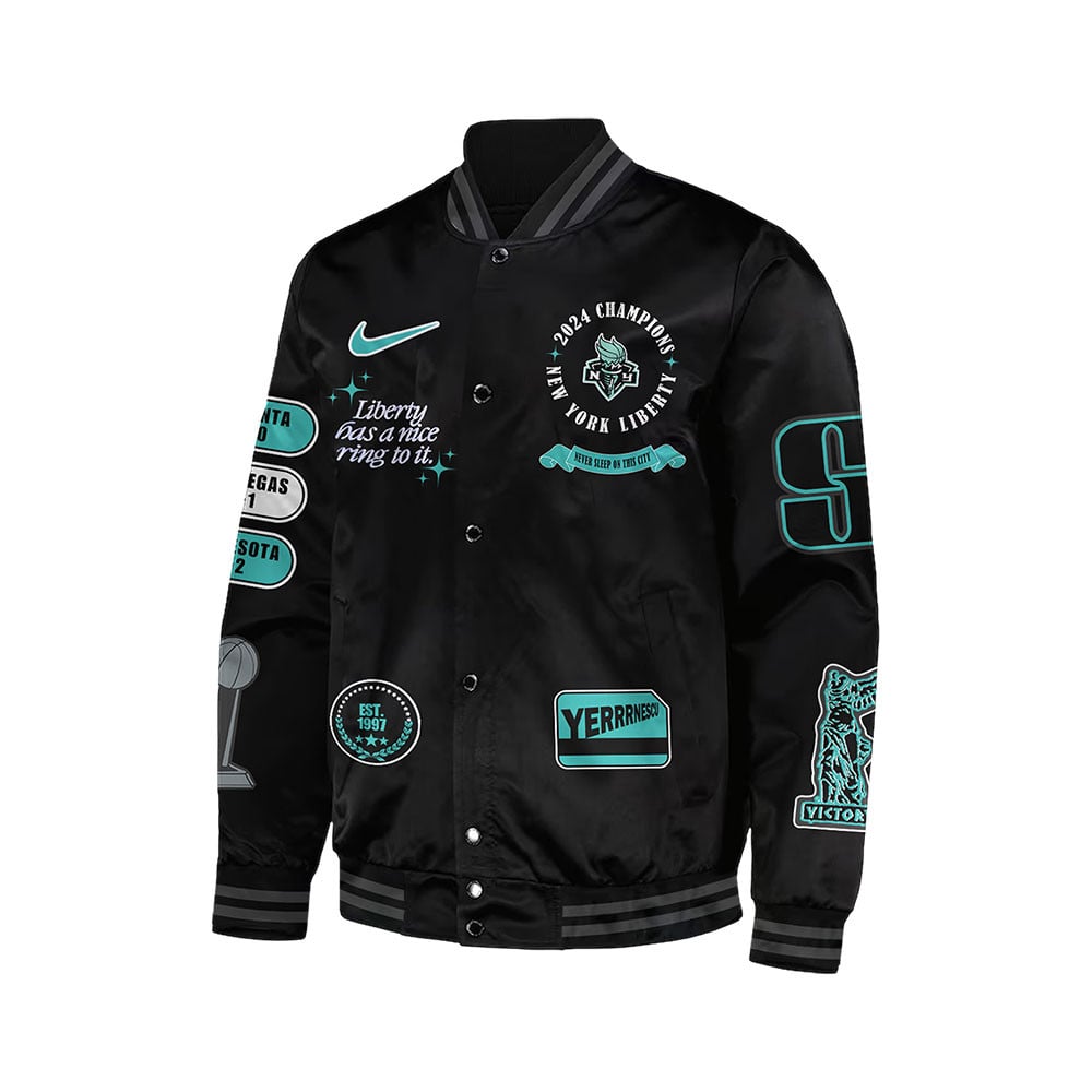 2024 WNBA Champions New York Liberty Premium Baseball Jacket - Liberty Has A Nice Ring To It - Premium Christmas Gift For Real NY Liberty Fan