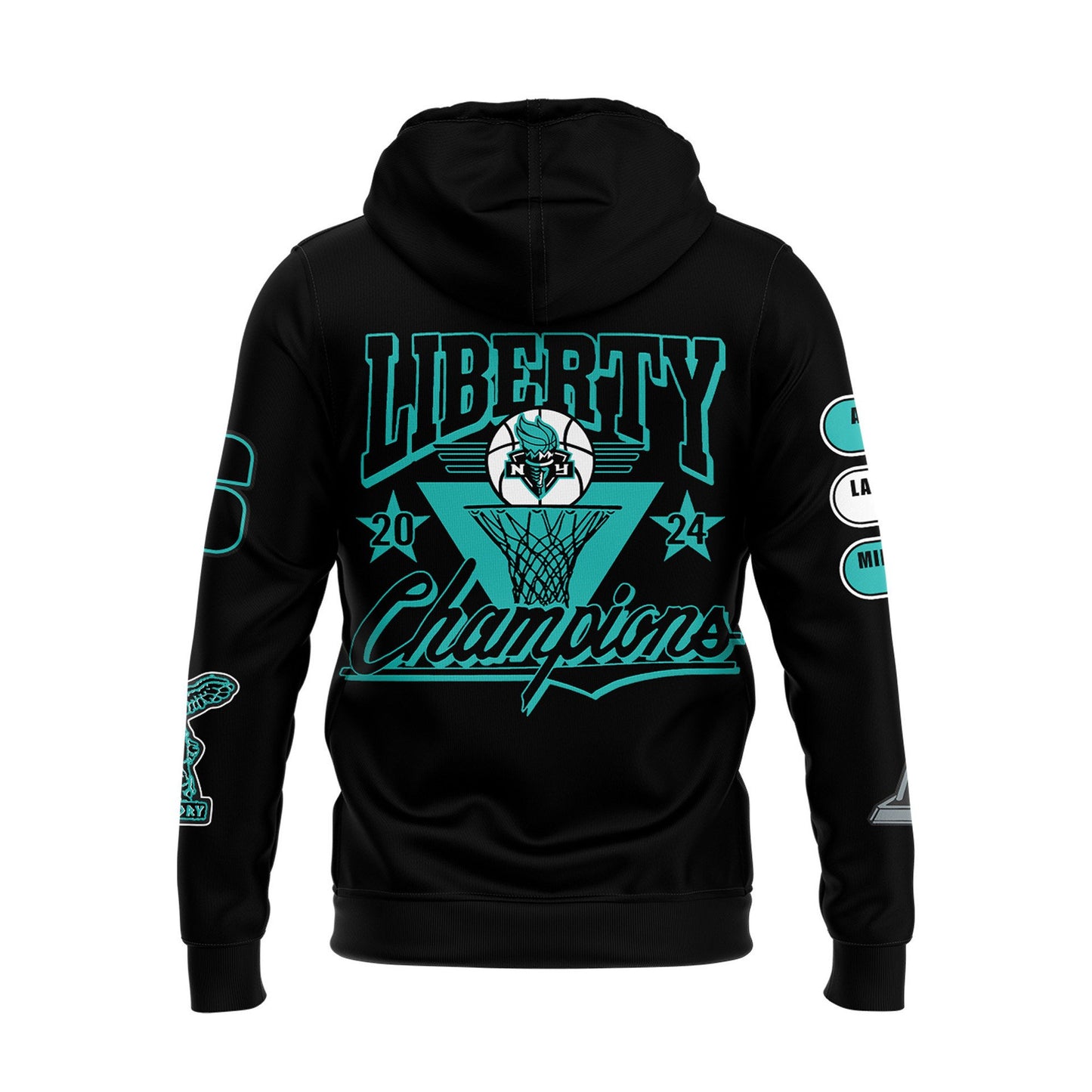 2024 WNBA Champions New York Liberty Cap - Liberty Has A Nice Ring To It - NY Liberty History Champions Hoodie Set 2