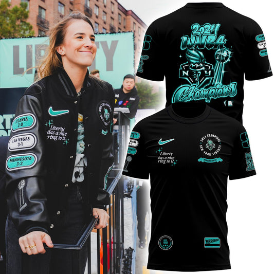 2024 WNBA Champions New York Liberty T-Shirt Special Set - Liberty Has A Nice Ring To It - Premium Christmas Gift For Real NY Liberty Fan