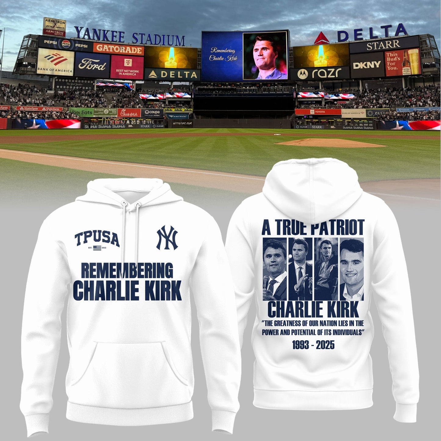 Remembering Charlie Kirk – New York Yankees Hoodie
