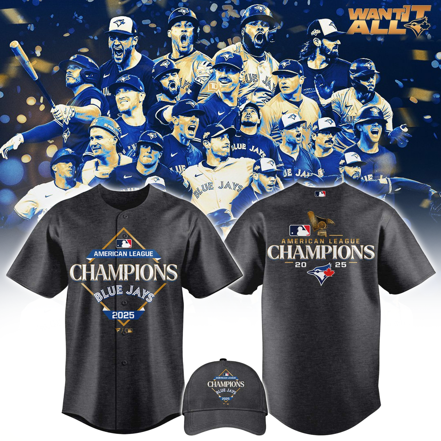 Toronto Blue Jays Baseball Jersey 2025 American League Champions